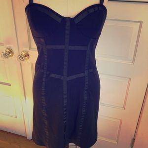 Black cocktail aqua dress